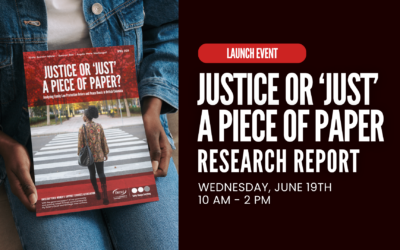 RSVP: “Justice or ‘Just’ a Piece of Paper” Launch Event